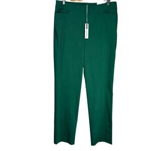 Chico's So Slimming Brigitte Slim Leg Green Pull On Pants 12 R
